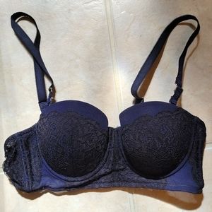 Blush Navy and Black Lace Convertible
